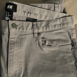 H&M Men’s Skinny Fit Light Gray Jeans 34/30